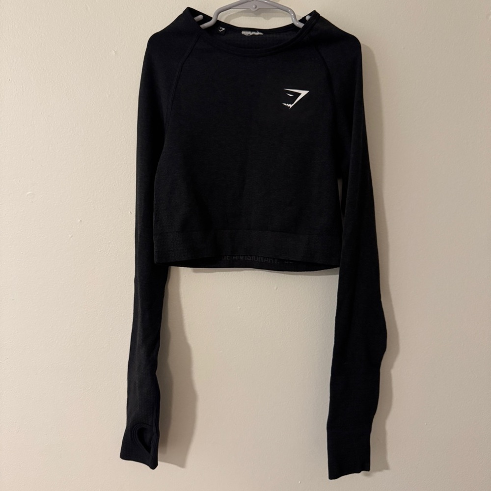 Gymshark Black Vital Seamless Crop Top